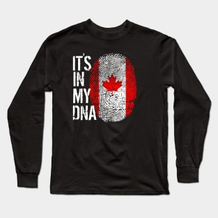 Canada Flag Fingerprint My Story DNA Canadian Long Sleeve T-Shirt